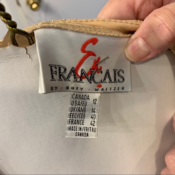 Gold/Champagne Blouson Evening Gown with Jacket - Picture 9 of 11